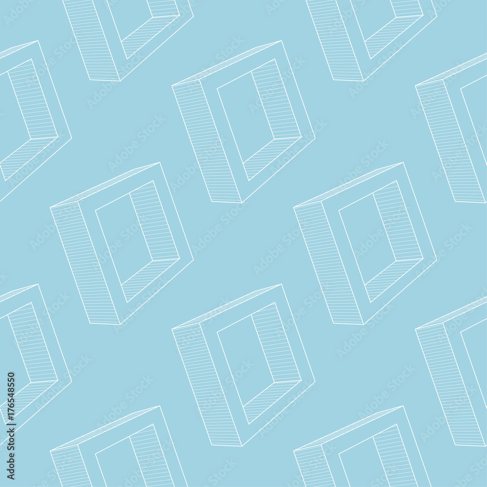 Navy blue and white geometric ornament. Seamless pattern Navy blue and white geometric ornament. Seamless pattern