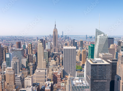 Aerial view of Midtown skyscrapers, New York City © jovannig