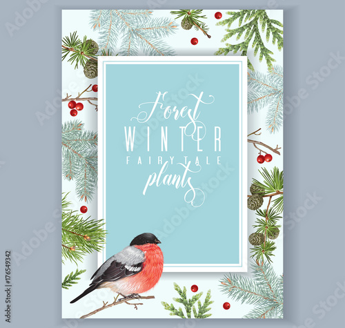 Winter bullfinch A 4 banner