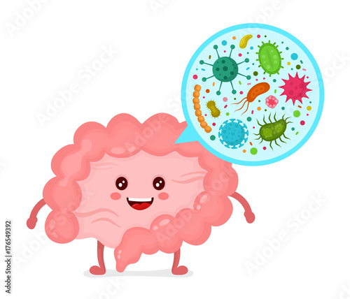 Microscopic bacterias. microflora, viruses 