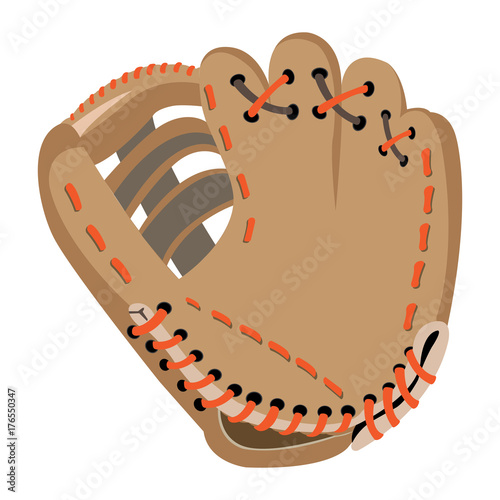 Isolated baseball glove on a white background, Vector illustration
