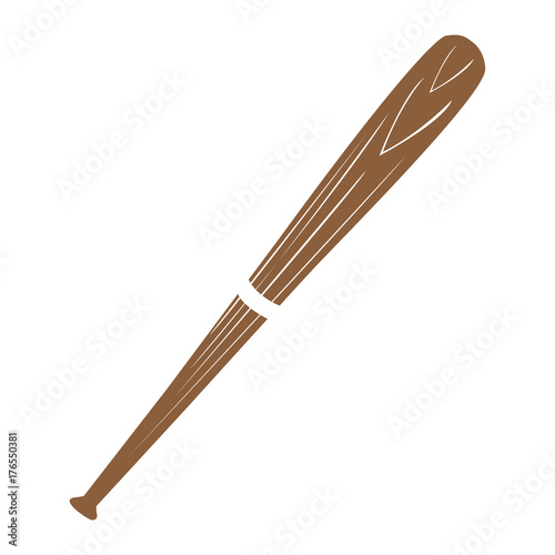 Isolated baseball bat icon on a white background, Vector illustration