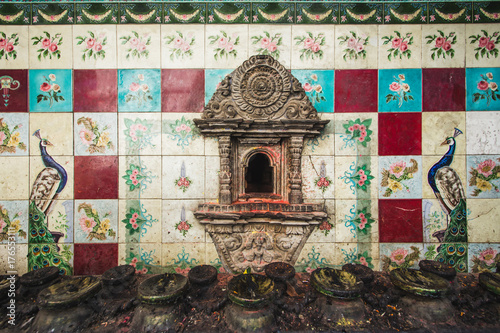 The shrine in Changu Narayan Temple,the oldest Hindu temple in Nepal photo