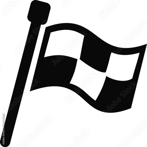 Flag Banner - Checkered Waving Pattern
