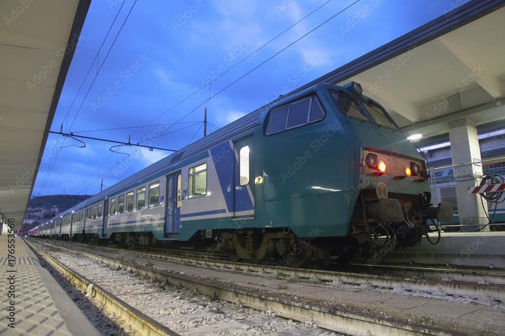 Train at he  railway station