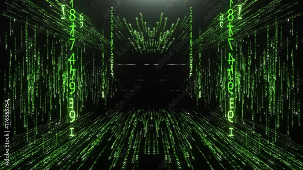 Green corridor from the matrix code