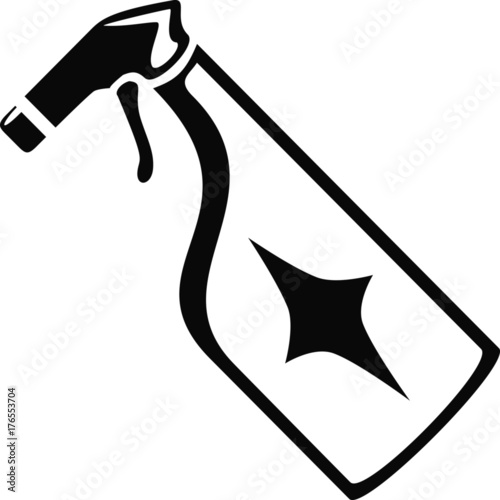 Spray Bottle - Dazzle Label - Tilted 45 Degrees