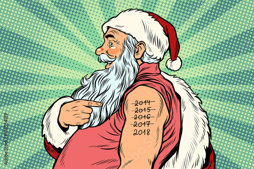 Santa Claus with tattoos 2018