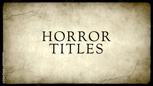 Horror Movie Slide Projector Frame Titles
