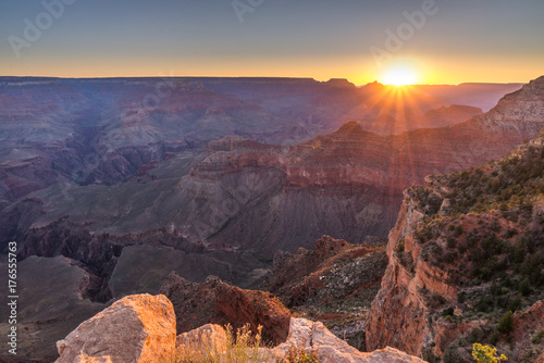Sunrise at Grand Canyon's  Yavapai Point photo