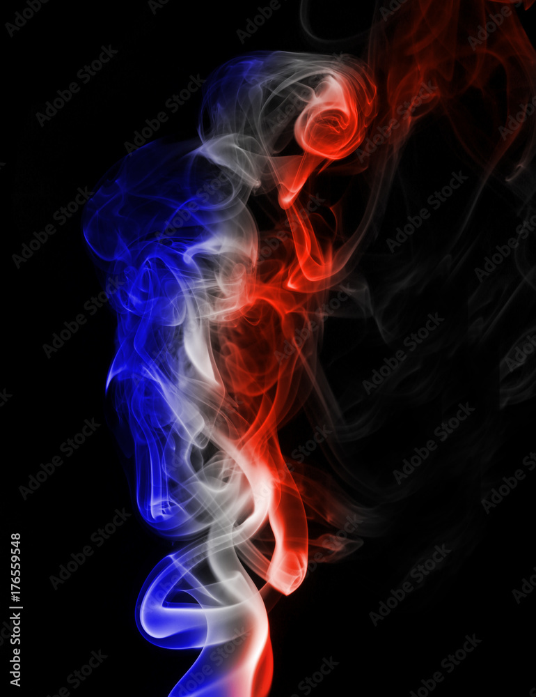 Fototapeta premium France national smoke flag