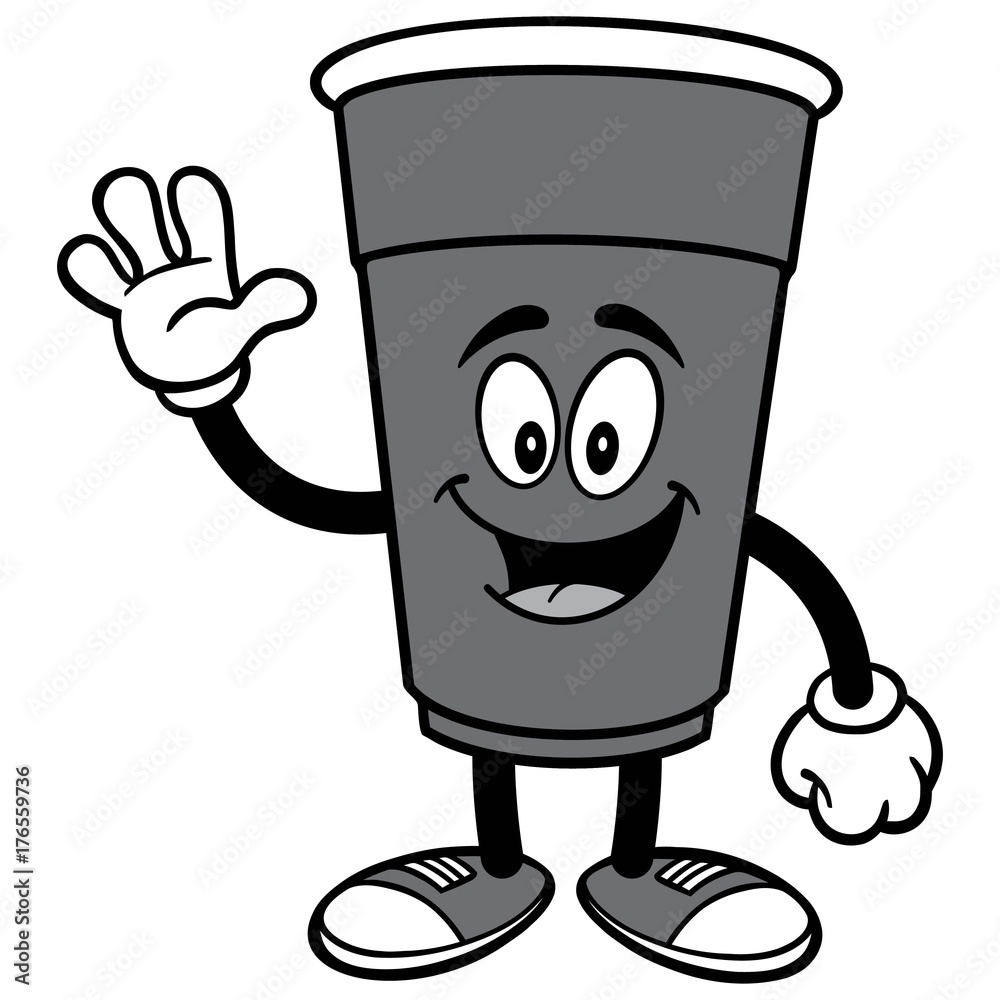 Party Cup Waving Illustration