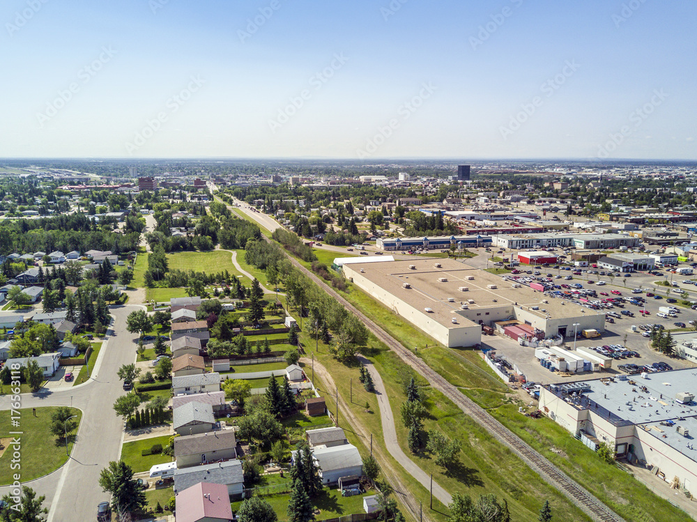Residential area of Grande Prairie, Alberta, Canada