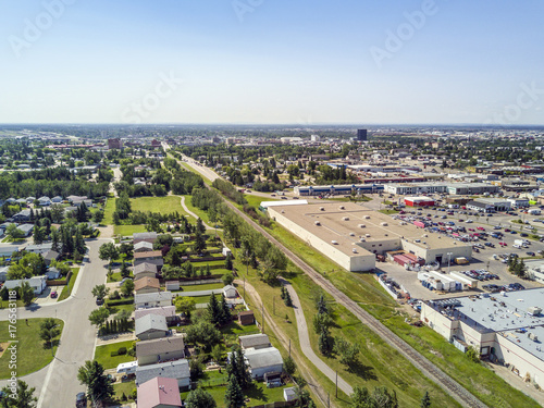 Obraz na płótnie Residential area of Grande Prairie, Alberta, Canada w salonie
