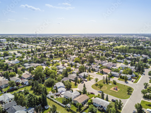 Obraz na płótnie Residential area of Grande Prairie, Alberta, Canada w salonie