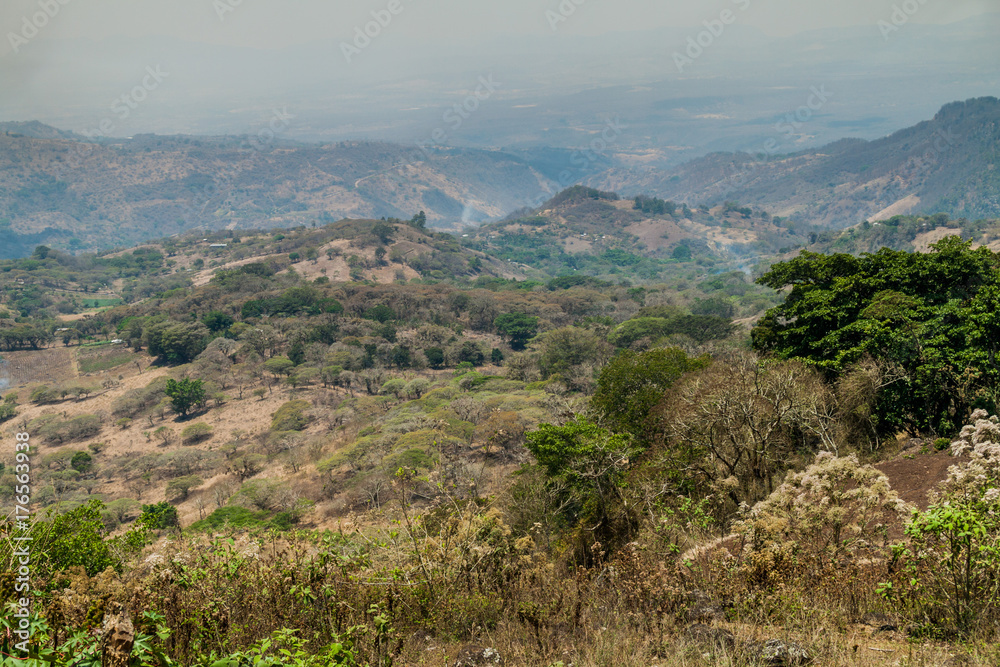 Naklejka premium Landscape of Protected Area Miraflor, Nicaragua