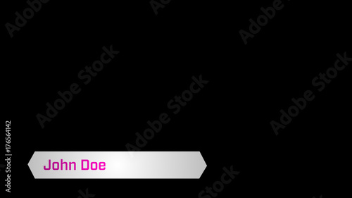 Blinking Hexagon Lower Third 1