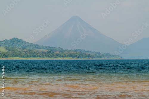 Laguna de Arenal reservoir  Costa Rica. Arenal volcano in the background.