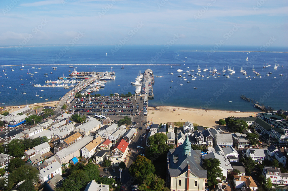 Fototapeta premium Cape Cod seashore, viewed from Pilgrim Monument, Massachusetts, USA.