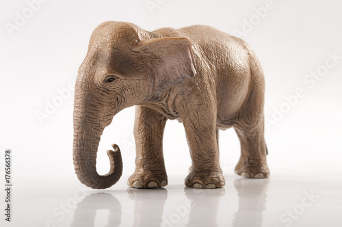 Toy elephant isolated on a white background with a clipping path. The elephant is the symbol of the Republican Party and the conservative ideology