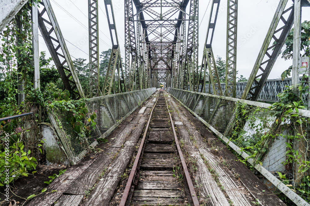 Abandoned railway bridge between Costa Rica and Panama