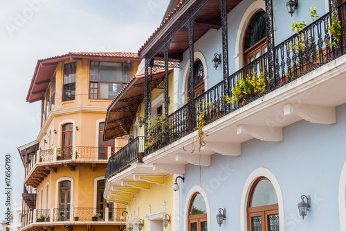 Colonial buildings in Casco Viejo (Old Town) of Panama City