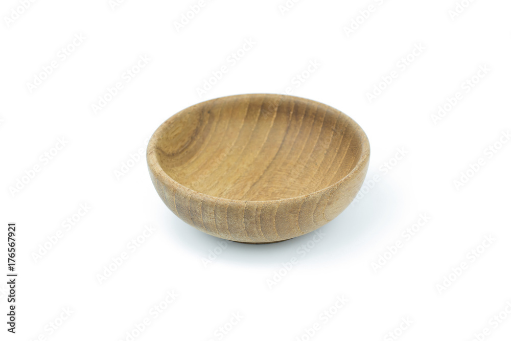 Image of wooden bowl isolated on white Image of wooden bowl isolated on white