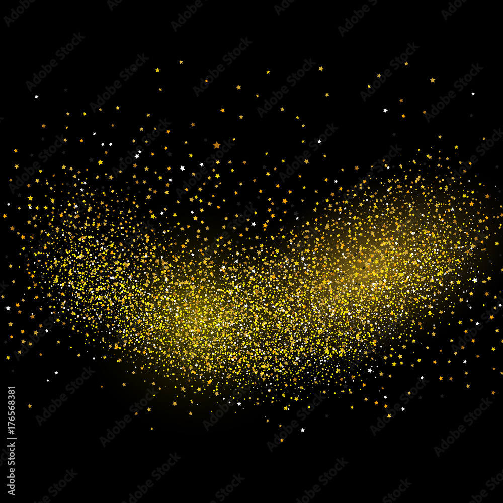 Gold star confetti background Stock Vector | Adobe Stock