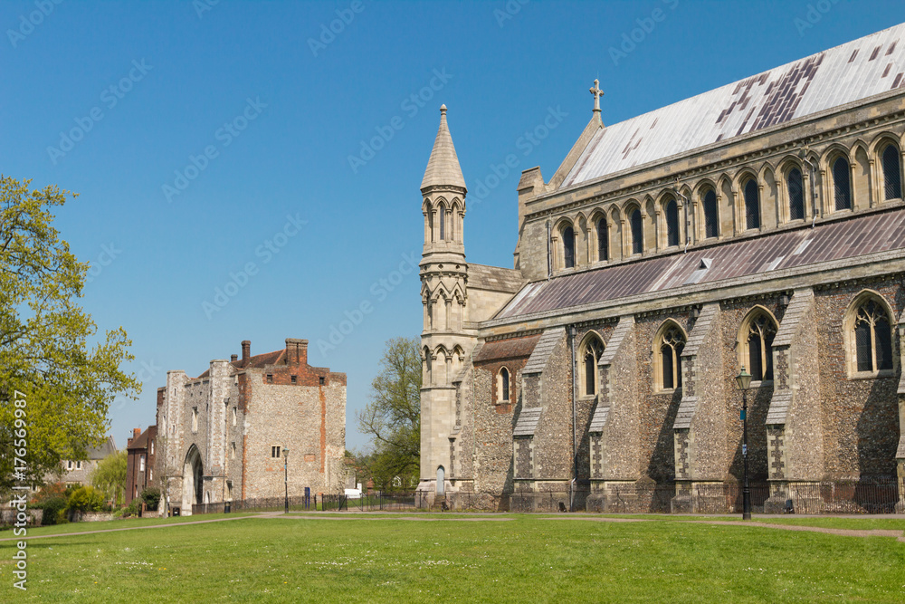 Cathedral and Abbey Church of Saint Alban in St.Albans england uk