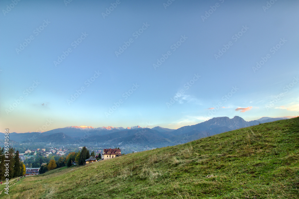 Zakopane - Tatra Mountains - Panorama with view on Giewont