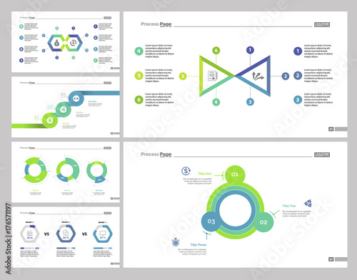 Six Financial Report Slide Template Set