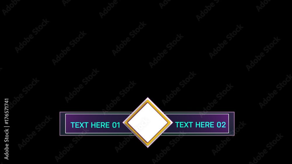 Flickering Lower Third with Zoom Stock Template Adobe Stock