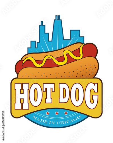 Hot Dog Logo / A Chicago style hot dog.