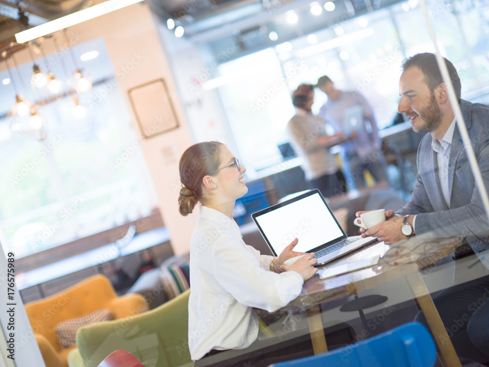 startup Business team Working With laptop in creative office