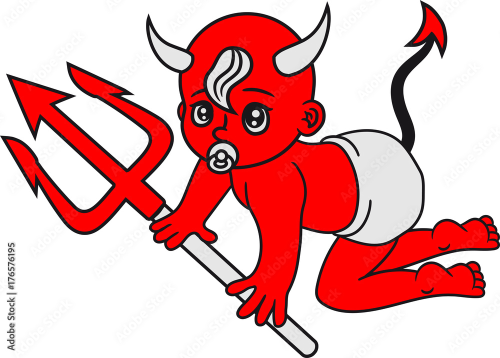 böse teufel dämon hölle teufelchen satan krabbeln schnuller laufen
