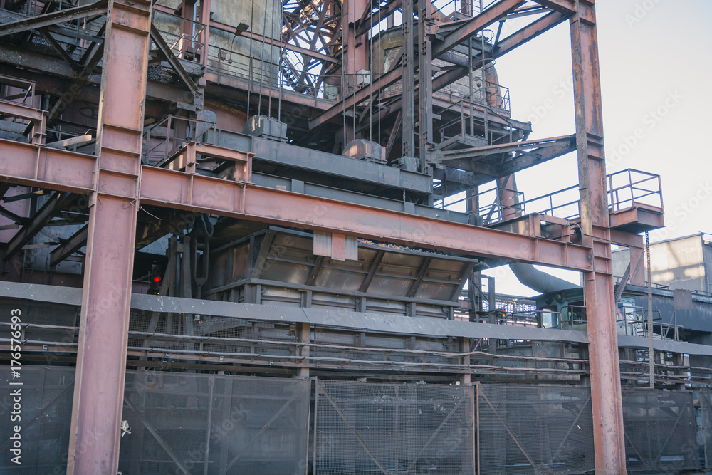 Steel works. General plan of the plant. Big plant. Coke plant. NLMK. Altai coke