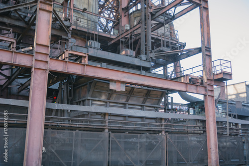 Steel works. General plan of the plant. Big plant. Coke plant. NLMK. Altai coke