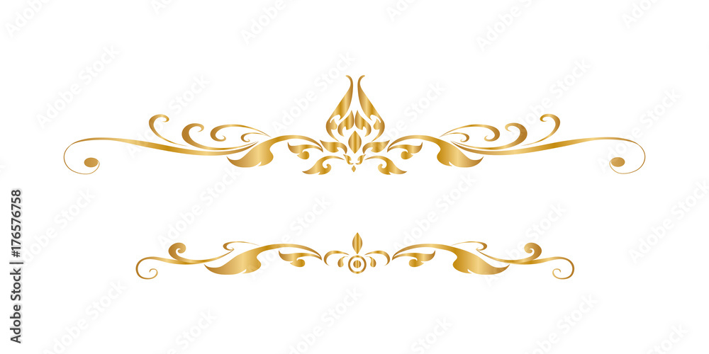 Line Thai Golden , The Arts of Thailand, line pattern background. Vector illustration Line Thai Golden , The Arts of Thailand, line pattern background. Vector illustration