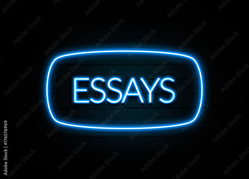 Essays - colorful Neon Sign on brickwall Essays - colorful Neon Sign on brickwall