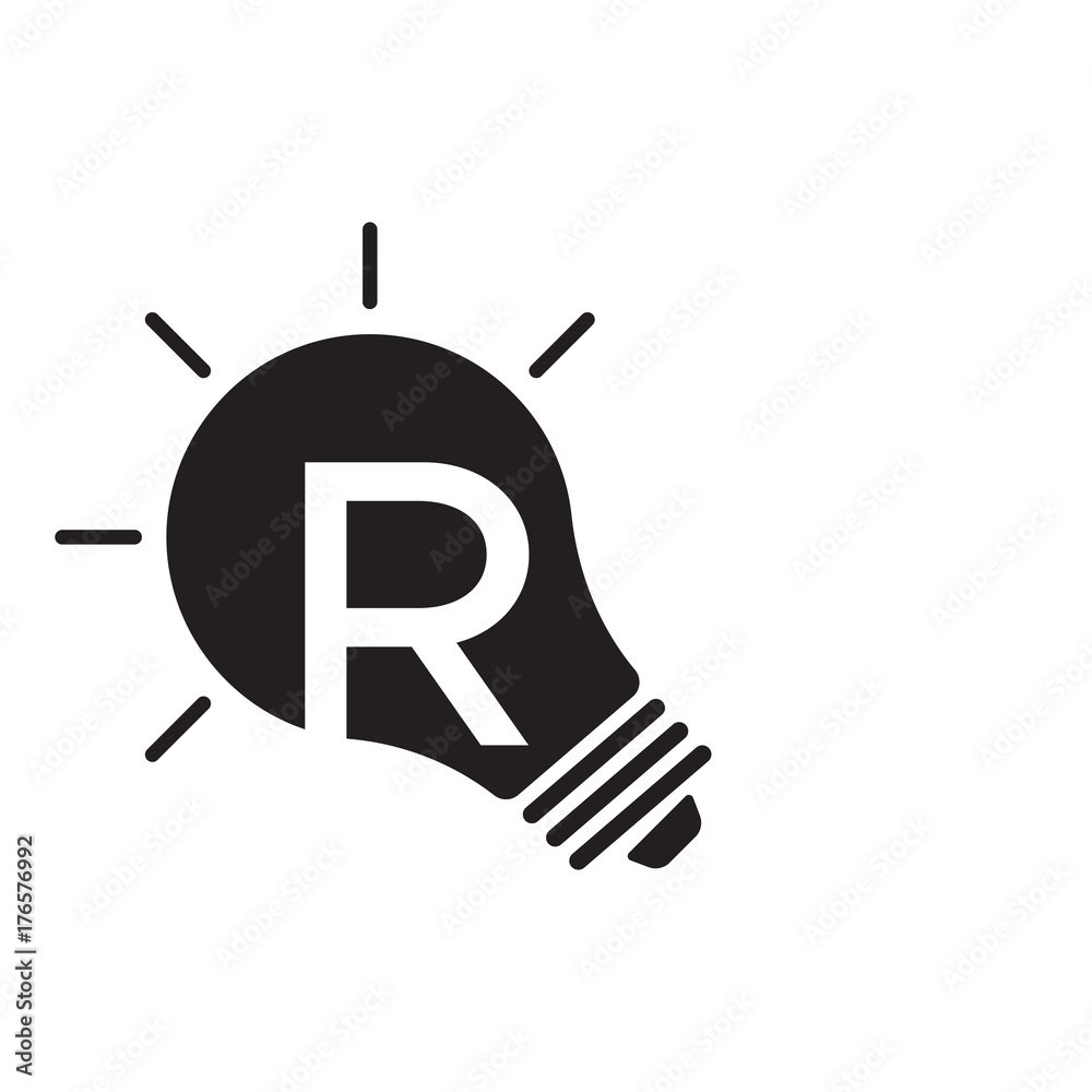 initial letter bulb logo initial letter bulb logo
