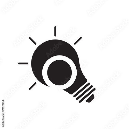 initial letter bulb logo