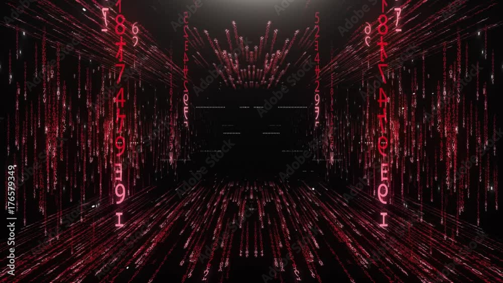 Red corridor from the matrix code