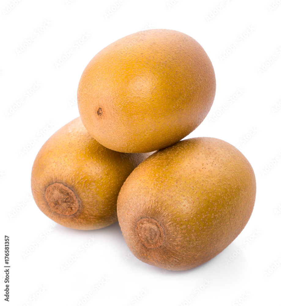 Yellow Flesh Kiwi Fruit Isolated Yellow Flesh Kiwi Fruit Isolated