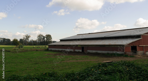Industrial Barn and Field 