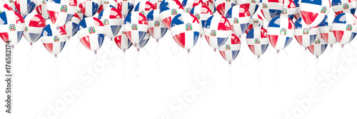 Balloons frame with flag of dominican republic