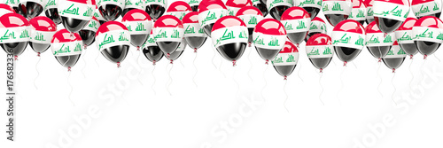 Balloons frame with flag of iraq