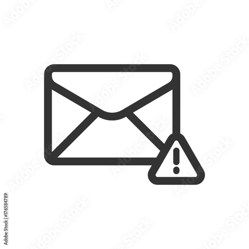 Email 01 Line - Dangerous Mail Icon photo
