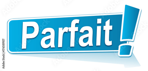 parfait sur étiquette bleue
