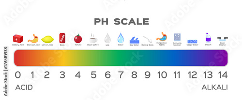 ph scale vector graphic . acid to base