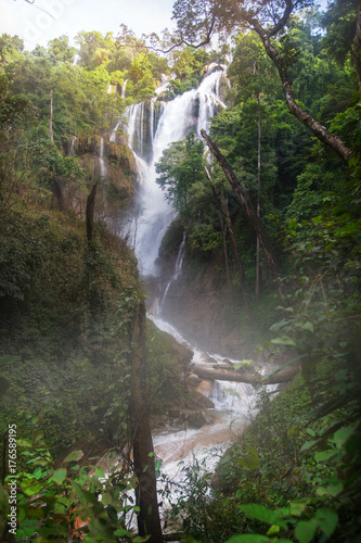 Path of Dat Taw Anisakan falls, waterfall at Pyin Oo Lwin,Mandalay state Myanmar